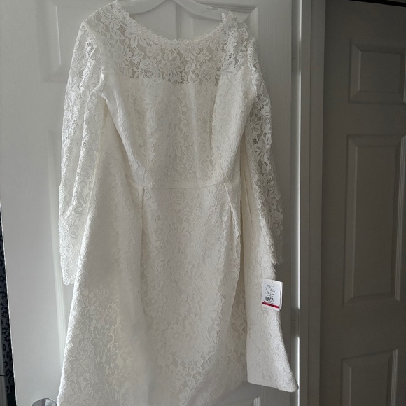 DB Long Sleeve Lace Skirt Mini Dress - Picture 1 of 4